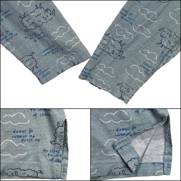 Jenni 2PC Counting Sheep Pajama Lounge Set 100% Cotton Blue White Size S - Picture 7 of 16